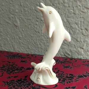 Elegant White Dolphin Figurine